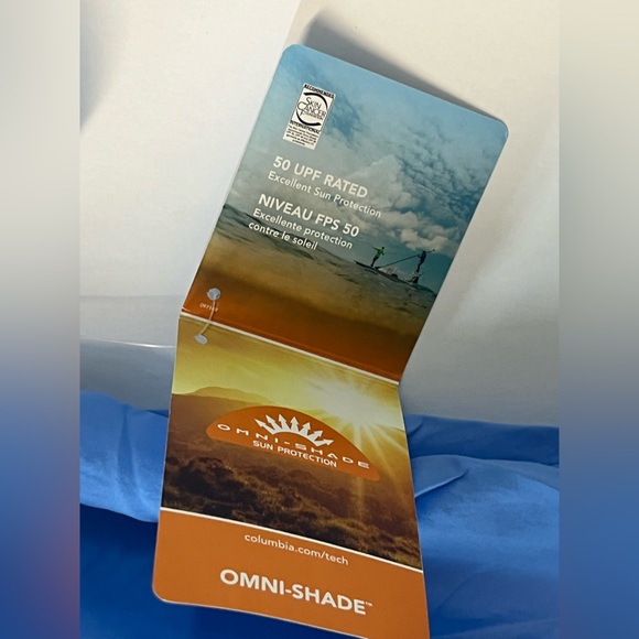 NWT Columbia Women's Bahama Light Blue Long Sleeve PFG Fishing Shirt. Size S/P. - Picture 6 of 12